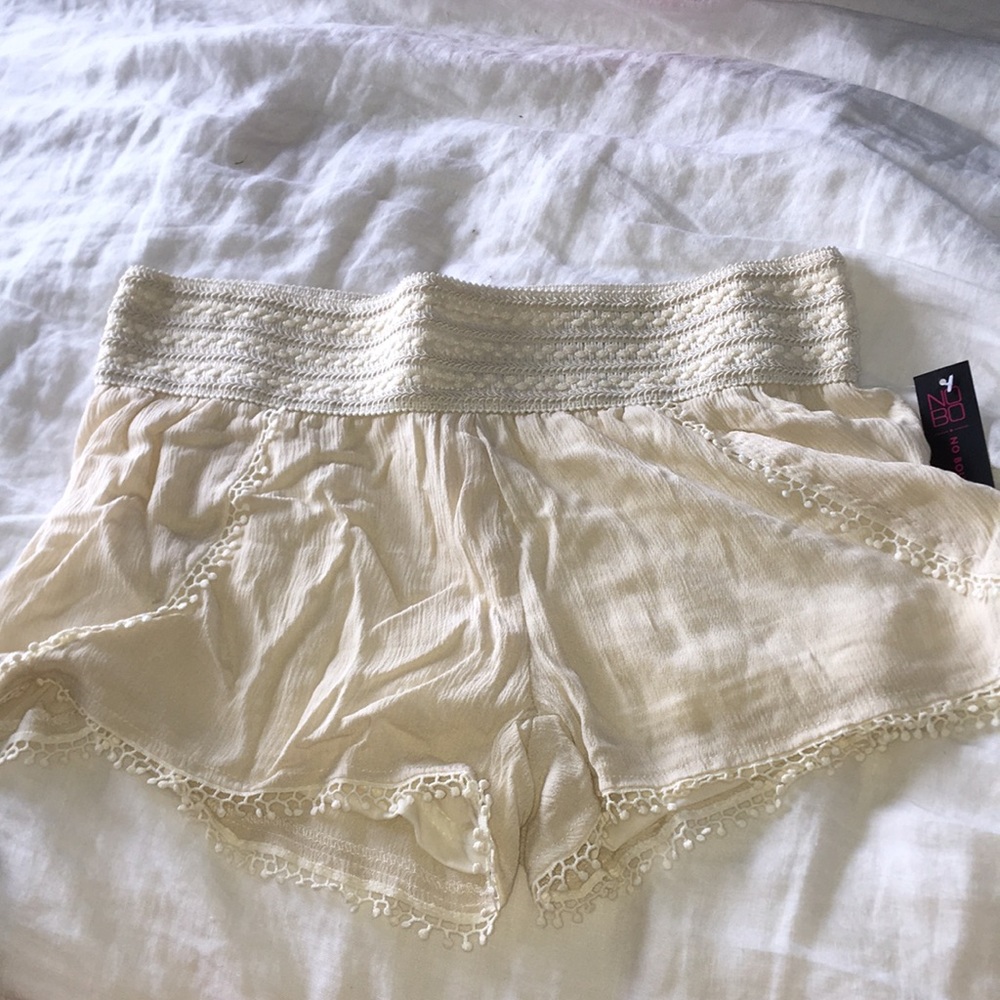 Cream shorts